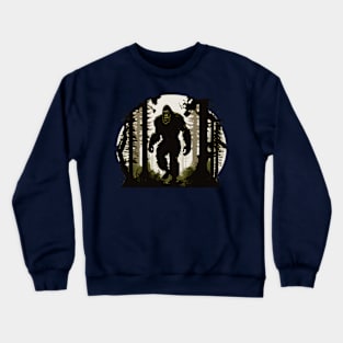 Bigfoot in Forest t-shirt and Accessories gifts ideas for Bigfoot lover's monster Crewneck Sweatshirt